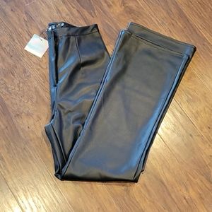 Missguided black vegan leather high waist pants